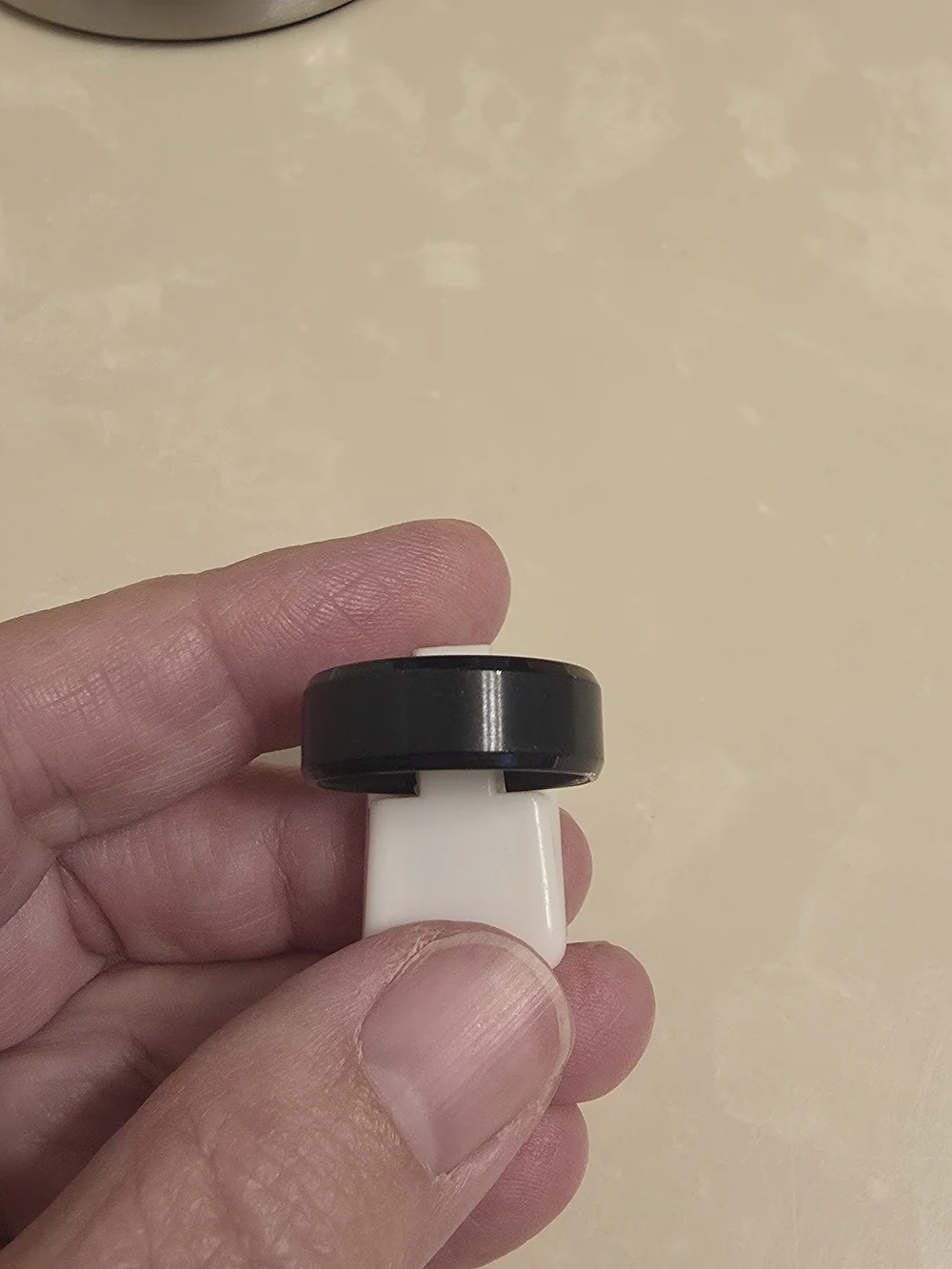 Men's Black Stainless Steel Ring Band Size 9